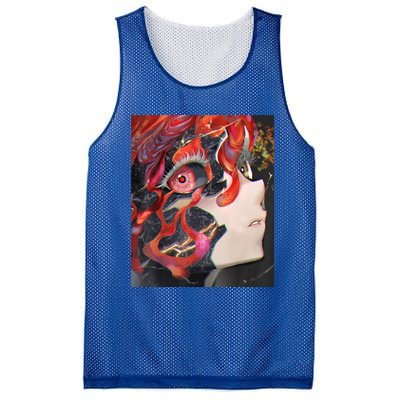 Anime Horror Girl Kawaii Waifu Aesthetic Japanese Otaku Mesh Reversible Basketball Jersey Tank