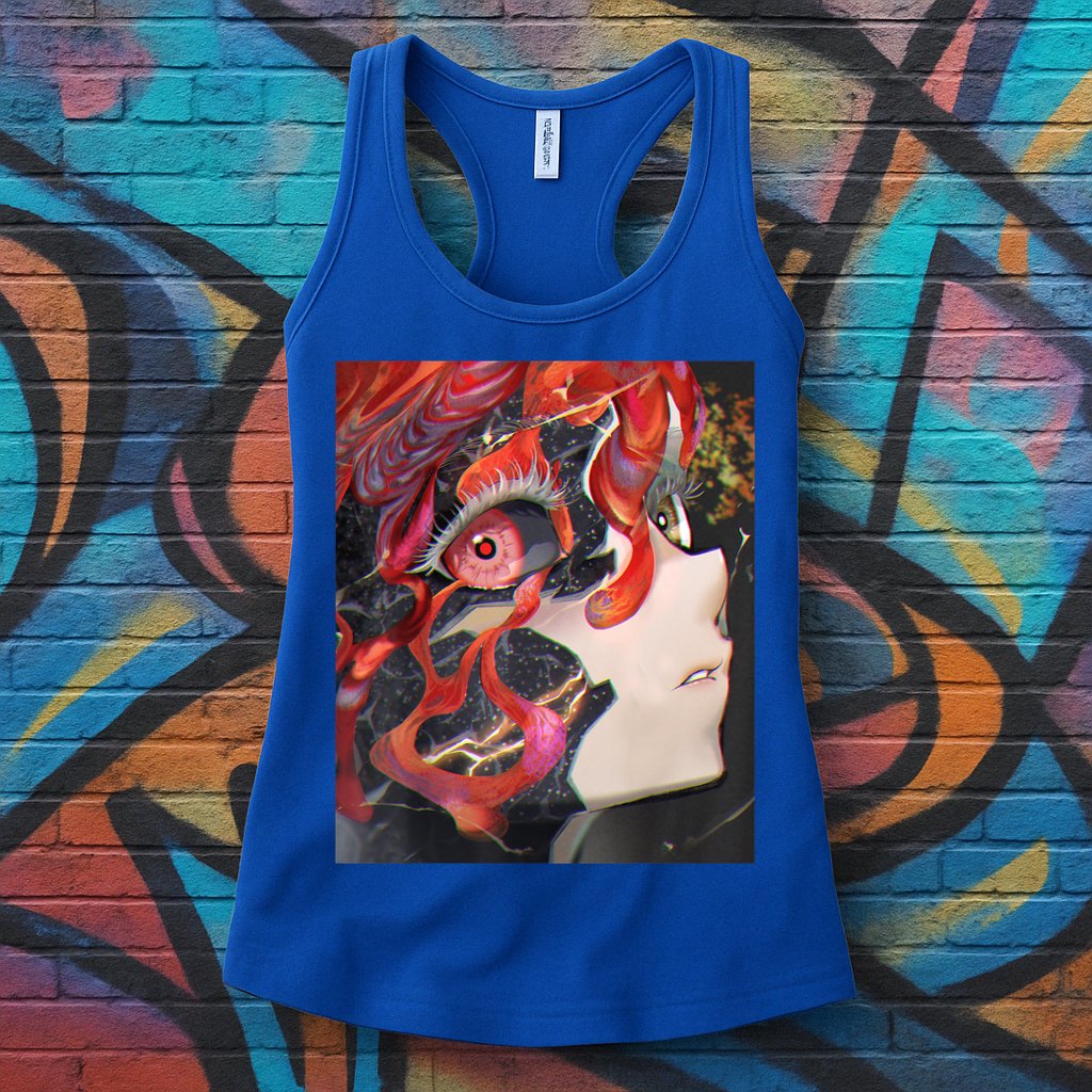 Anime Horror Girl Kawaii Waifu Aesthetic Japanese Otaku Womens Tank Top