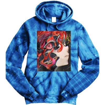 Anime Horror Girl Kawaii Waifu Aesthetic Japanese Otaku Tie Dye Hoodie