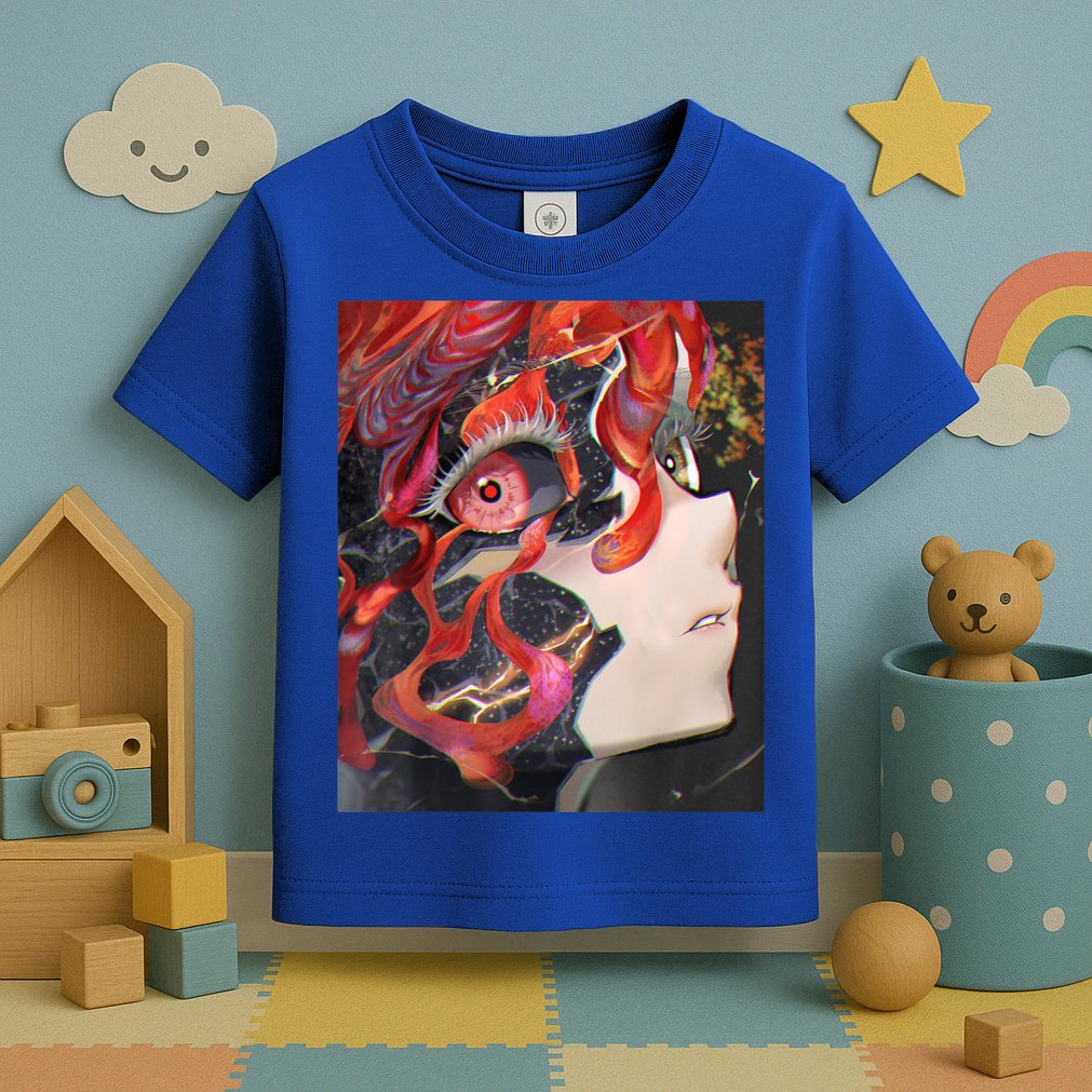 Anime Horror Girl Kawaii Waifu Aesthetic Japanese Otaku Toddler T-Shirt
