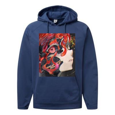 Anime Horror Girl Kawaii Waifu Aesthetic Japanese Otaku Performance Fleece Hoodie