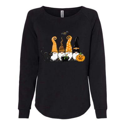 Autumn Halloween Gnomes Cute Autumn Pumpkin Fall Holiday Womens California Wash Sweatshirt