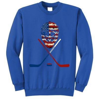 American Hockey Goalie Patriotic Hockey Player Keeper Funny Gift Cute Gift Sweatshirt