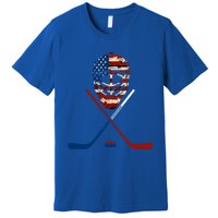 American Hockey Goalie Patriotic Hockey Player Keeper Funny Gift Cute Gift Premium T-Shirt