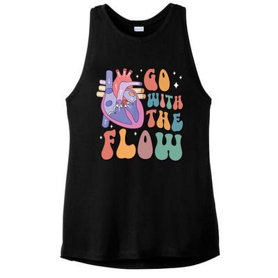 Anatomy Heart Go Withthe Flow Ladies PosiCharge Tri-Blend Wicking Tank