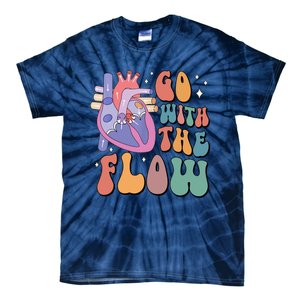 Anatomy Heart Go Withthe Flow Tie-Dye T-Shirt