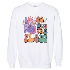 Anatomy Heart Go Withthe Flow Garment-Dyed Sweatshirt