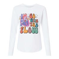 Anatomy Heart Go Withthe Flow Womens Cotton Relaxed Long Sleeve T-Shirt