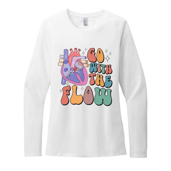 Anatomy Heart Go Withthe Flow Womens CVC Long Sleeve Shirt