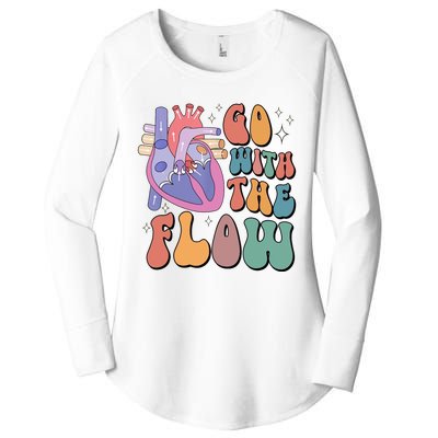 Anatomy Heart Go Withthe Flow Women's Perfect Tri Tunic Long Sleeve Shirt