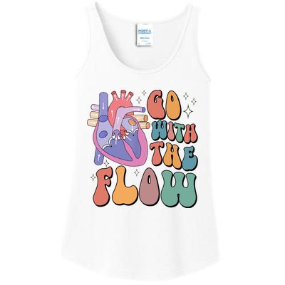 Anatomy Heart Go Withthe Flow Ladies Essential Tank