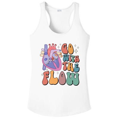 Anatomy Heart Go Withthe Flow Ladies PosiCharge Competitor Racerback Tank