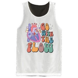 Anatomy Heart Go Withthe Flow Mesh Reversible Basketball Jersey Tank