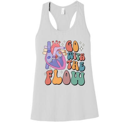 Anatomy Heart Go Withthe Flow Women's Racerback Tank