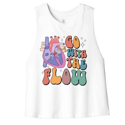 Anatomy Heart Go Withthe Flow Women's Racerback Cropped Tank