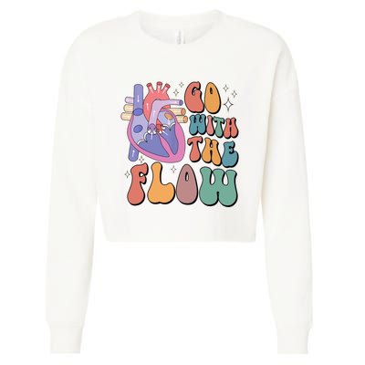 Anatomy Heart Go Withthe Flow Cropped Pullover Crew