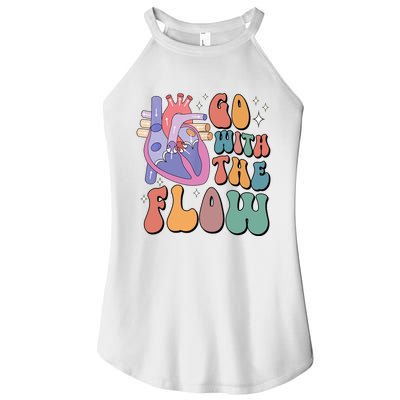 Anatomy Heart Go Withthe Flow Women's Perfect Tri Rocker Tank