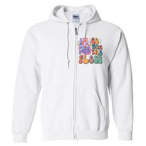 Anatomy Heart Go Withthe Flow Full Zip Hoodie