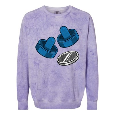 Air Hockey Game Pieces Colorblast Crewneck Sweatshirt