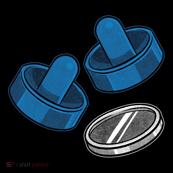 Air Hockey Game Pieces 7-Panel Snapback Hat