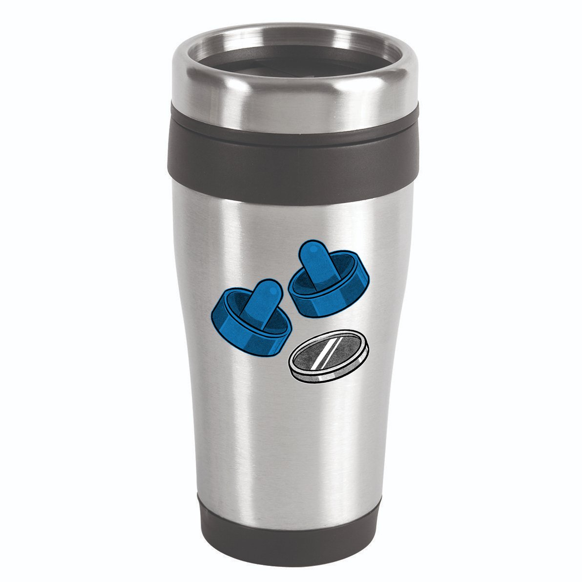 Air Hockey Game Pieces 16oz Travel Tumbler