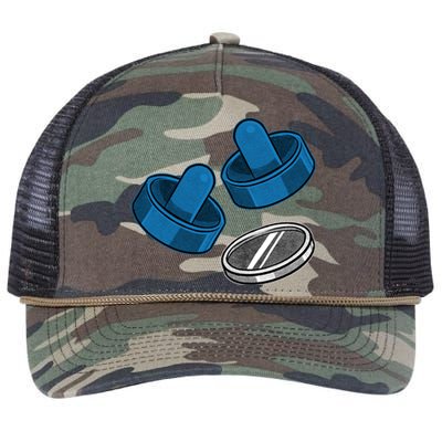 Air Hockey Game Pieces Retro Rope Trucker Hat Cap