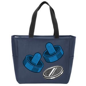 Air Hockey Game Pieces Zip Tote Bag