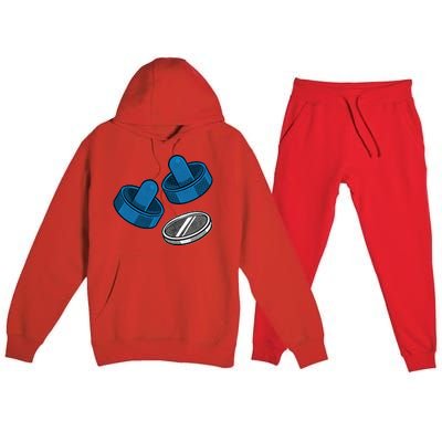 Air Hockey Game Pieces Premium Hooded Sweatsuit Set