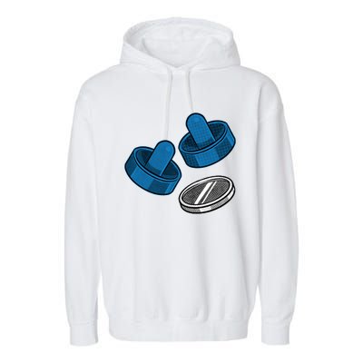 Air Hockey Game Pieces Garment-Dyed Fleece Hoodie