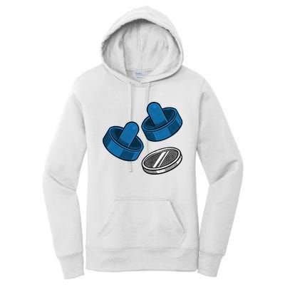 Air Hockey Game Pieces Women's Pullover Hoodie