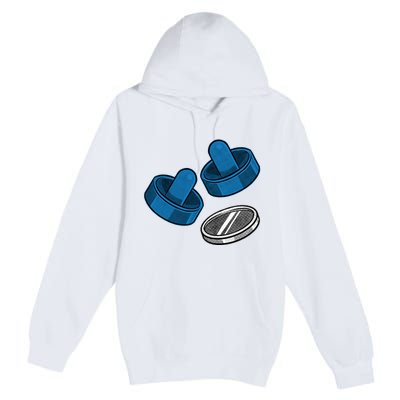 Air Hockey Game Pieces Premium Pullover Hoodie