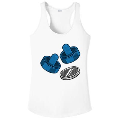 Air Hockey Game Pieces Ladies PosiCharge Competitor Racerback Tank