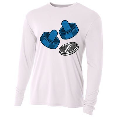 Air Hockey Game Pieces Cooling Performance Long Sleeve Crew