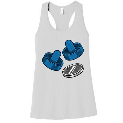 Air Hockey Game Pieces Women's Racerback Tank