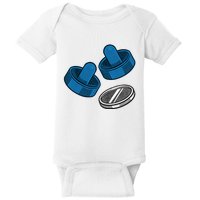 Air Hockey Game Pieces Baby Bodysuit