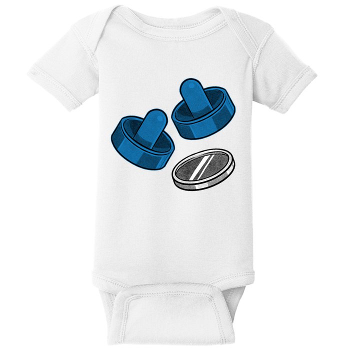 Air Hockey Game Pieces Baby Bodysuit