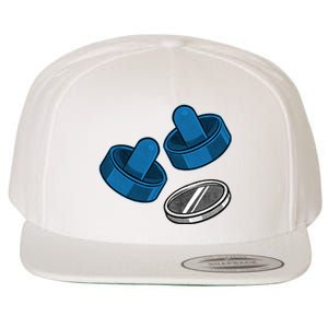 Air Hockey Game Pieces Wool Snapback Cap