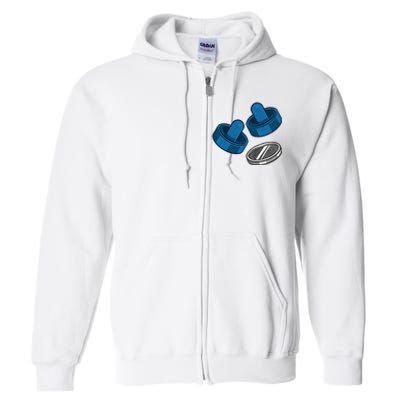 Air Hockey Game Pieces Full Zip Hoodie