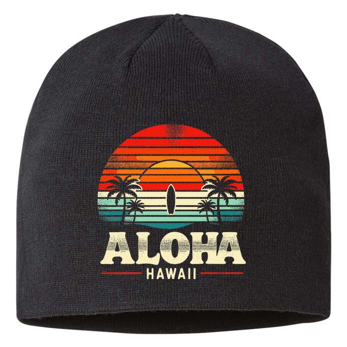 Aloha Hawaii Hawaiian Island Palm Beach Surfboard Surf Sustainable Beanie