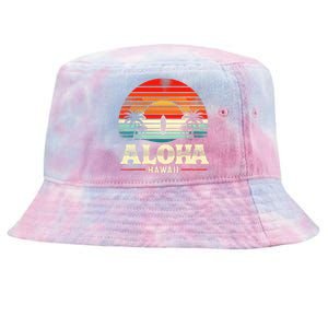 Aloha Hawaii Hawaiian Island Palm Beach Surfboard Surf Tie-Dyed Bucket Hat