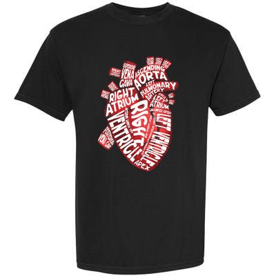 Anatomical Human Heart Cardiology Medical Cardiac Nurse Garment-Dyed Heavyweight T-Shirt