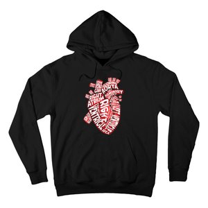 Anatomical Human Heart Cardiology Medical Cardiac Nurse Hoodie