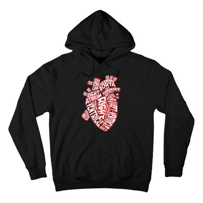 Anatomical Human Heart Cardiology Medical Cardiac Nurse Hoodie