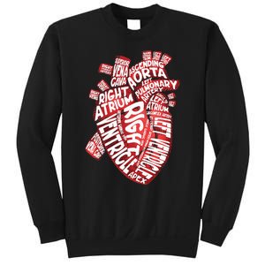 Anatomical Human Heart Cardiology Medical Cardiac Nurse Sweatshirt