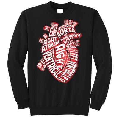 Anatomical Human Heart Cardiology Medical Cardiac Nurse Sweatshirt