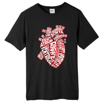 Anatomical Human Heart Cardiology Medical Cardiac Nurse Tall Fusion ChromaSoft Performance T-Shirt