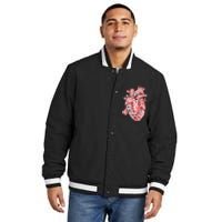 Anatomical Human Heart Cardiology Medical Cardiac Nurse Insulated Varsity Jacket