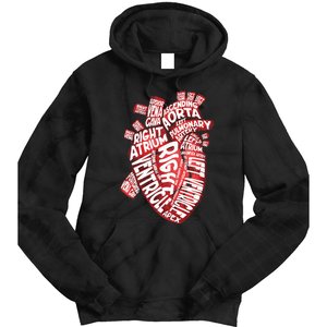 Anatomical Human Heart Cardiology Medical Cardiac Nurse Tie Dye Hoodie