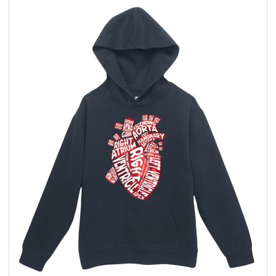 Anatomical Human Heart Cardiology Medical Cardiac Nurse Urban Pullover Hoodie