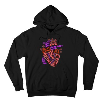 Anatomical Human Heart Cardiology Medical Cardiac Nurse TShirt Hoodie